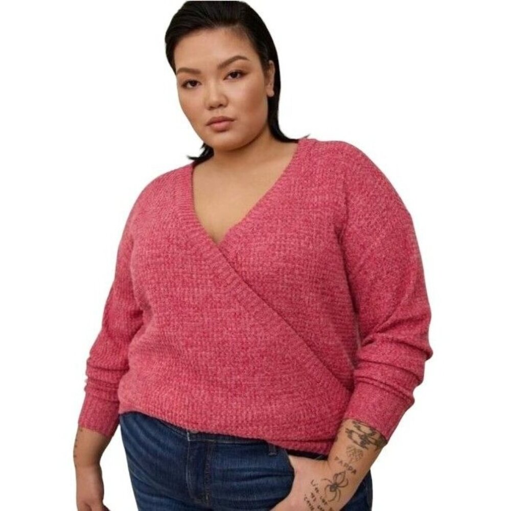 Torrid Top Womens 3X Faux Wrap Soft Office Capsule Everyday Work Staple Casual